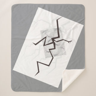 Soft and harmonious lines sherpa blanket