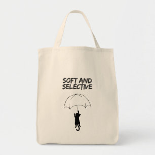 Soft and Selective - Cat Tote Bag Editable Quote