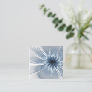 Soft and tenderness blue fractal fantasy flower cu card