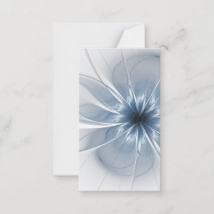Soft and tenderness blue fractal fantasy flower cu card