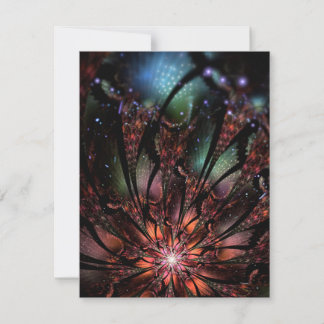 Soft and tenderness fractal fantasy flower advice card
