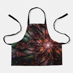 Soft and tenderness fractal fantasy flower  apron