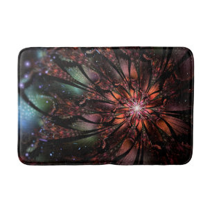 Soft and tenderness fractal fantasy flower   bath mat