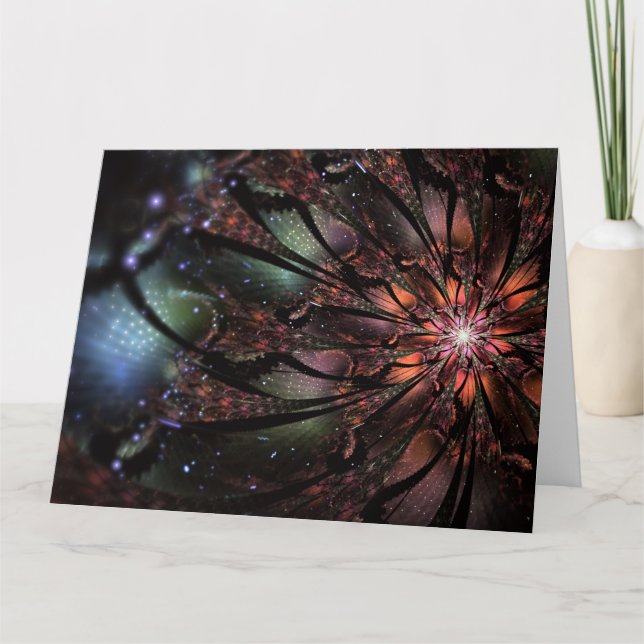 Soft and tenderness fractal fantasy flower   card (Front)