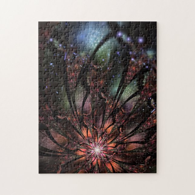 Soft and tenderness fractal fantasy flower  jigsaw puzzle (Vertical)