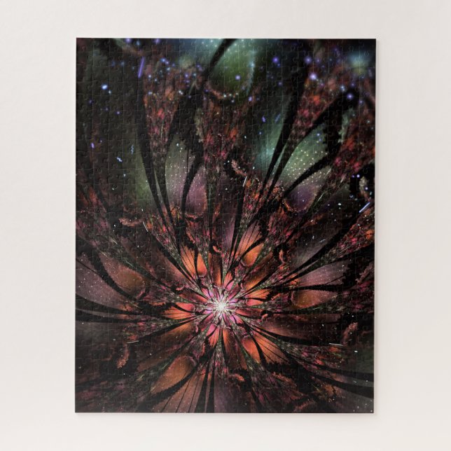 Soft and tenderness fractal fantasy flower  jigsaw puzzle (Vertical)