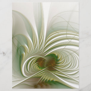Soft and tenderness fractal fantasy flower letterhead