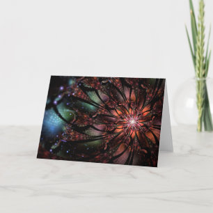 Soft and tenderness fractal fantasy flower note card