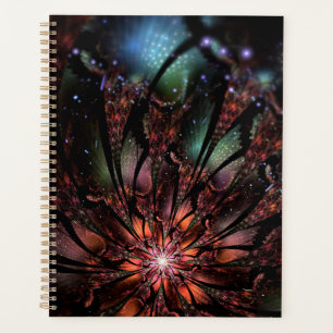 Soft and tenderness fractal fantasy flower planner