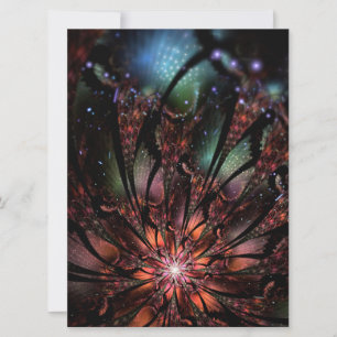 Soft and tenderness fractal fantasy flower save the date