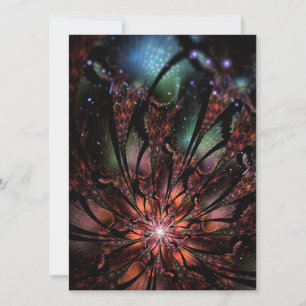 Soft and tenderness fractal fantasy flower save the date