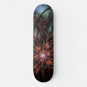 Soft and tenderness fractal fantasy flower skateboard
