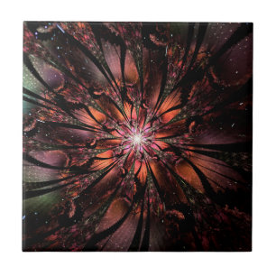 Soft and tenderness fractal fantasy flower tile