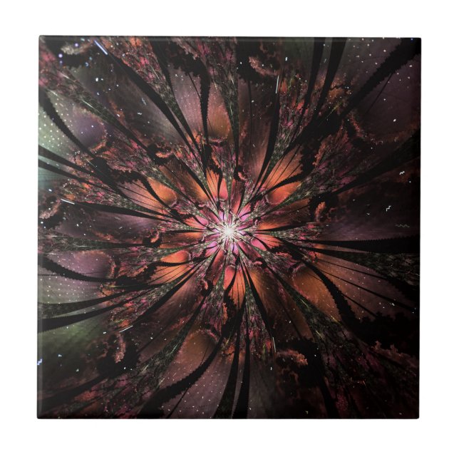 Soft and tenderness fractal fantasy flower  tile (Front)