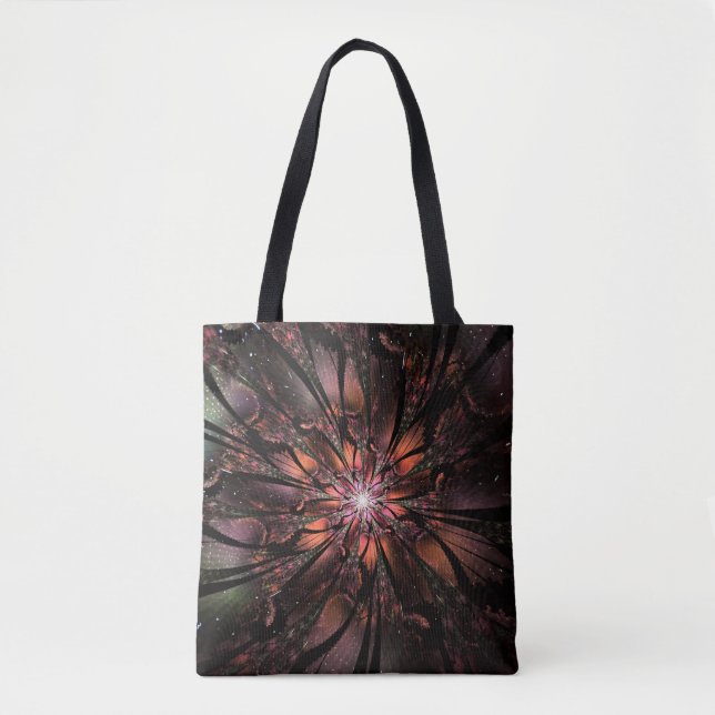 Soft and tenderness fractal fantasy flower  tote bag (Front)