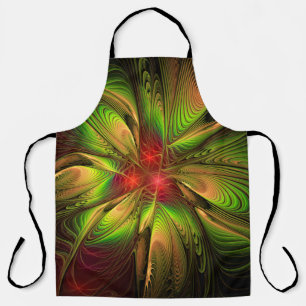 Soft and tenderness fractal fantasy flowers apron