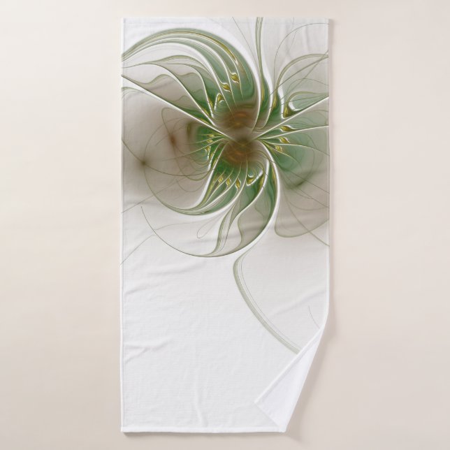 Soft and tenderness fractal fantasy flowers bath towel (Bath Towel)