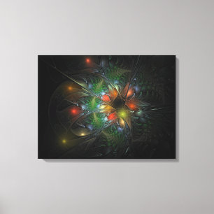 Soft and tenderness fractal fantasy flowers canvas print