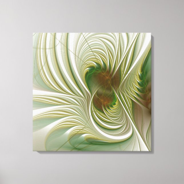 Soft and tenderness fractal fantasy flowers canvas print (Front)