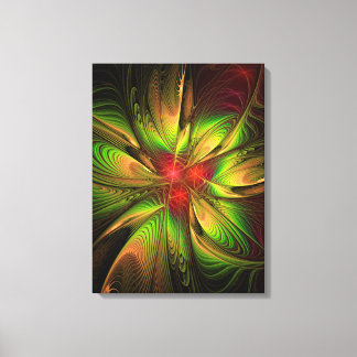 Soft and tenderness fractal fantasy flowers canvas print