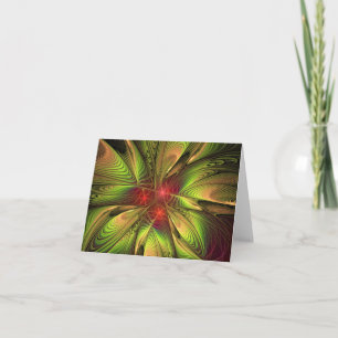 Soft and tenderness fractal fantasy flowers  card