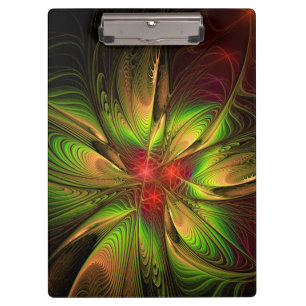 Soft and tenderness fractal fantasy flowers clipboard