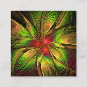 Soft and tenderness fractal fantasy flowers discount card