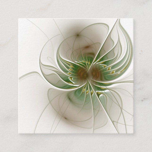 Soft and tenderness fractal fantasy flowers discount card (Front)
