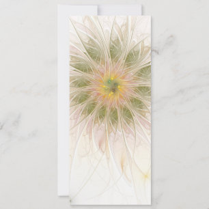 Soft and tenderness fractal fantasy flowers holiday card