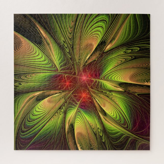 Soft and tenderness fractal fantasy flowers jigsaw puzzle (Vertical)