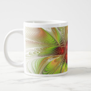 Soft and tenderness fractal fantasy flowers  large coffee mug