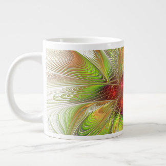 Soft and tenderness fractal fantasy flowers  large coffee mug