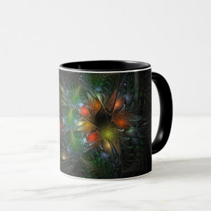 Soft and tenderness fractal fantasy flowers mug
