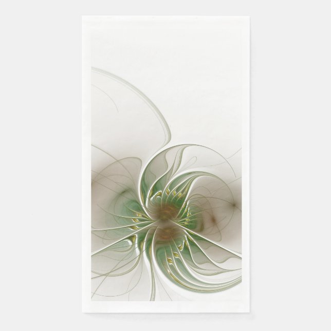 Soft and tenderness fractal fantasy flowers napkin (Front)