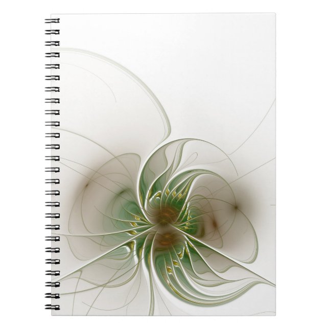 Soft and tenderness fractal fantasy flowers  notebook (Front)