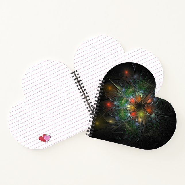 Soft and tenderness fractal fantasy flowers notebook (Inside)