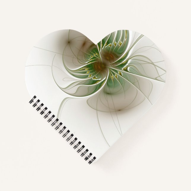 Soft and tenderness fractal fantasy flowers notebook (Front)