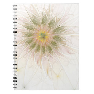 Soft and tenderness fractal fantasy flowers  notebook