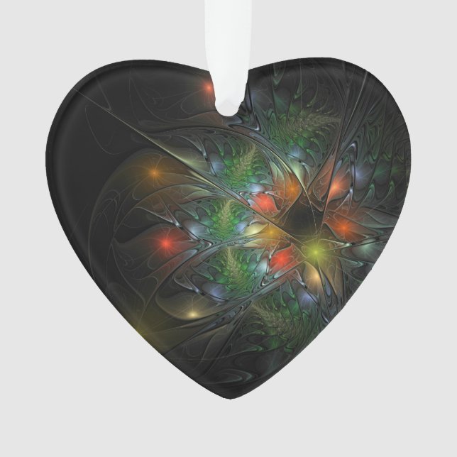 Soft and tenderness fractal fantasy flowers  ornament (Front)