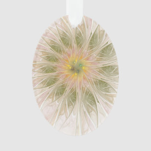 Soft and tenderness fractal fantasy flowers ornament