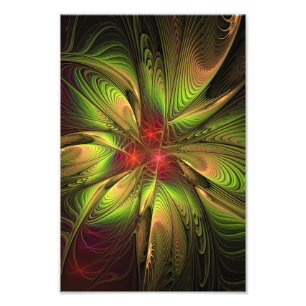 Soft and tenderness fractal fantasy flowers photo print