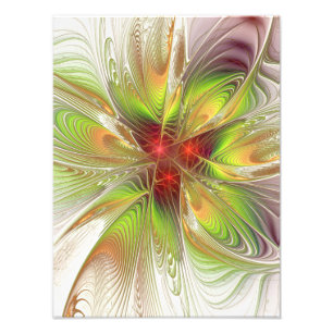 Soft and tenderness fractal fantasy flowers photo print