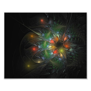 Soft and tenderness fractal fantasy flowers photo print