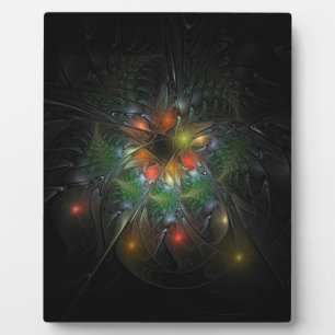 Soft and tenderness fractal fantasy flowers plaque