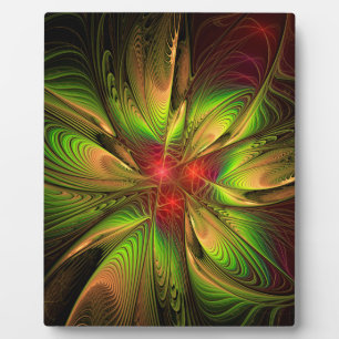 Soft and tenderness fractal fantasy flowers plaque