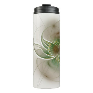 Soft and tenderness fractal fantasy flowers thermal tumbler