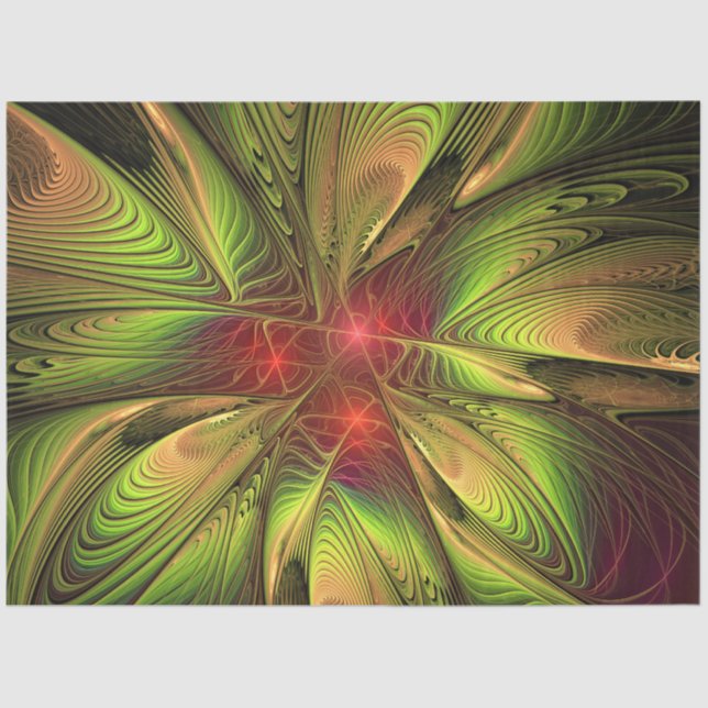 Soft and tenderness fractal fantasy flowers  tissue paper (Front)