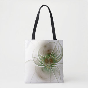 Soft and tenderness fractal fantasy flowers tote bag