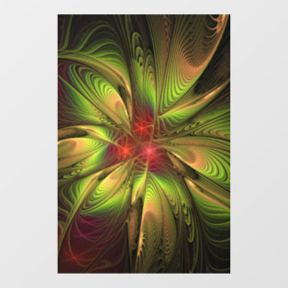 Soft and tenderness fractal fantasy flowers window cling