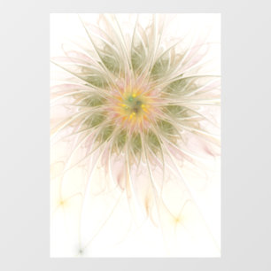 Soft and tenderness fractal fantasy flowers  window cling